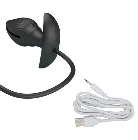 Pretty Love - Manson Inflate Anal Vibration Massager (Chargeable - Black)